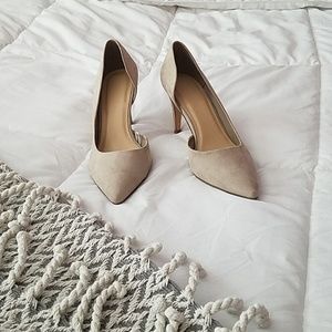 Faux Suede Heels